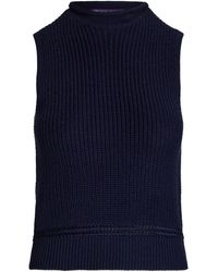 Ralph Lauren - Silk-Blend Sleeveless Sweater - Lyst