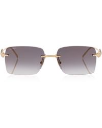 Cartier - Metal 06L001801 Rectangle Sunglasses - Lyst