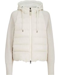 Brunello Cucinelli - Knit-Sleeve Down Jacket - Lyst