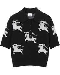 Burberry - Cotton-silk Polo Shirt - Lyst