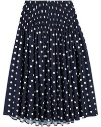 Maje - Cotton Polka-Dot Maxi Skirt - Lyst