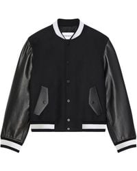 Givenchy - Wool-Leather Bomber Jacket - Lyst