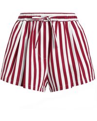 Dolce & Gabbana - Cotton-Silk Stripe High-Cut Shorts - Lyst