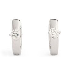 Anita Ko - And Diamond Huggie Earrings - Lyst