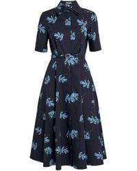 Emilia Wickstead - Cotton Floral Rubie Midi Dress - Lyst