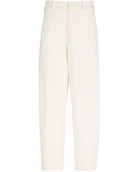 Kiton - Wool-Silk Wide-Leg Trousers - Lyst