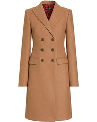 Dolce & Gabbana - Wool Double-Breasted Coat - Lyst