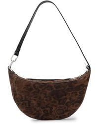 AllSaints - Micro Suede Luna Leppo Shoulder Bag - Lyst