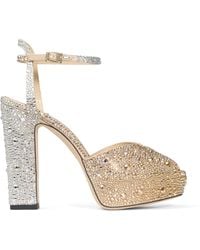Jimmy Choo - Sacaria 120 Embellished Platform Sandals - Lyst