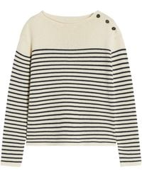 Weekend by Maxmara - Cotton-Blend Stripe Sweater - Lyst