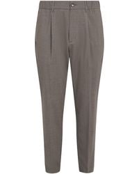 Herno - Stretch-Virgin Wool Pleated Trousers - Lyst