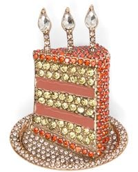 Weekend by Maxmara - Embellished Cake Slice Brooch - Lyst