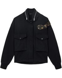 AllSaints - Cotton Ouros Claire Bomber Jacket - Lyst