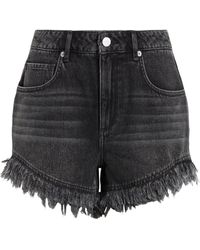 AllSaints - Hailey Frayed Denim Shorts - Lyst