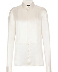 Dolce & Gabbana - Silk Satin Shirt - Lyst