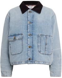 RE/DONE - Corduroy-Collar Canyon Denim Jacket - Lyst