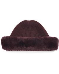Yves Salomon - Wool-Cashmere Rabbit Fur Trim Beanie - Lyst