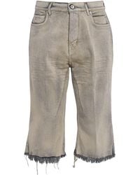 Rick Owens - Bolan Cut-Off Denim Shorts - Lyst