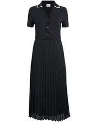 Claudie Pierlot - Knitted Pleated Midi Dress - Lyst