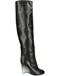 Alaïa - Leather Azzedine Knee-high Boots 100 - Lyst