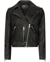 AllSaints - Balfern Leather Biker Jacket - Lyst
