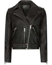 AllSaints - Sheep Leather Balfern Leather Biker Jacket, /Us 12 - Lyst