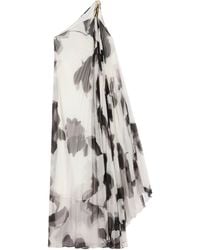 Max Mara - Printed One-Shoulder Maxi Dress - Lyst