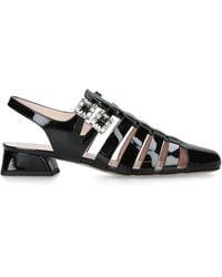 Roger Vivier - Patent Leather Mini Très Vivier Sandals 25 - Lyst