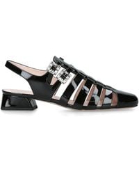 Roger Vivier - Patent Leather Mini Très Vivier Sandals 25 - Lyst