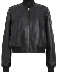 AllSaints - Leather Orten Bomber Jacket - Lyst