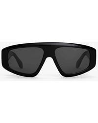 Alaïa - Acetate Aviator Mask Sunglasses - Lyst