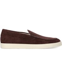 Brunello Cucinelli - Suede Chevron Loafers - Lyst