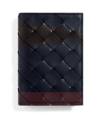 Bottega Veneta - Leather Intrecciato Flap Card Holder - Lyst