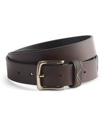 Barbour - Leather Tartan Keeper Belt - Lyst