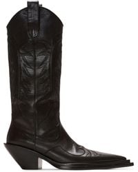 Balmain - Leather Dan Patchwork Boots - Lyst