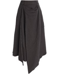 Studio Namnyak - Cotton Asymmetric Split Midi Skirt - Lyst