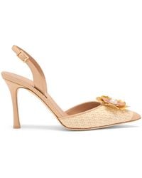 Malone Souliers - Raffia Sarah Slingback Heels 90 - Lyst