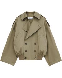 Loewe - Cotton-blend Trench Bomber Jacket - Lyst