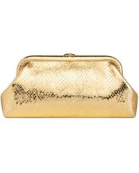 Jimmy Choo - Skylar Snake-Embossed Leather Clutch Bag - Lyst