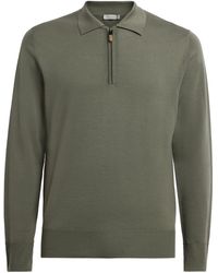 Canali - Wool Quarter-Zip Polo Sweater - Lyst