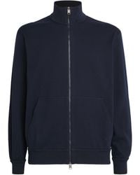 Brioni - Cotton-Blend Zip-Up Sweater - Lyst
