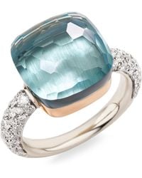 Pomellato - Mixed, Diamond And Topaz Nudo Maxi Ring - Lyst