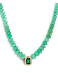 Jacquie Aiche - And Tourmaline Beaded Necklace - Lyst