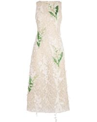 LEO LIN - Lace Embellished Cleo Midi Dress - Lyst
