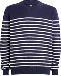 PAIGE - Linen-Cotton Striped Beaux Sweater - Lyst