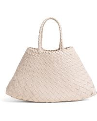 Dragon Diffusion - Small Leather Woven Santa Croce Tote Bag - Lyst