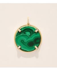 Rosa De La Cruz - Diamond And Malachite Coin Pendant - Lyst