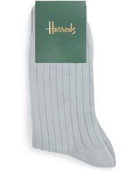 Harrods - Cotton-Blend Ribbed Socks - Lyst
