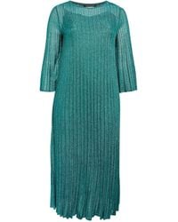 Marina Rinaldi - Knitted Pleated Maxi Dress - Lyst