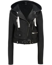JW Anderson - Hooded Leather Jacket - Lyst